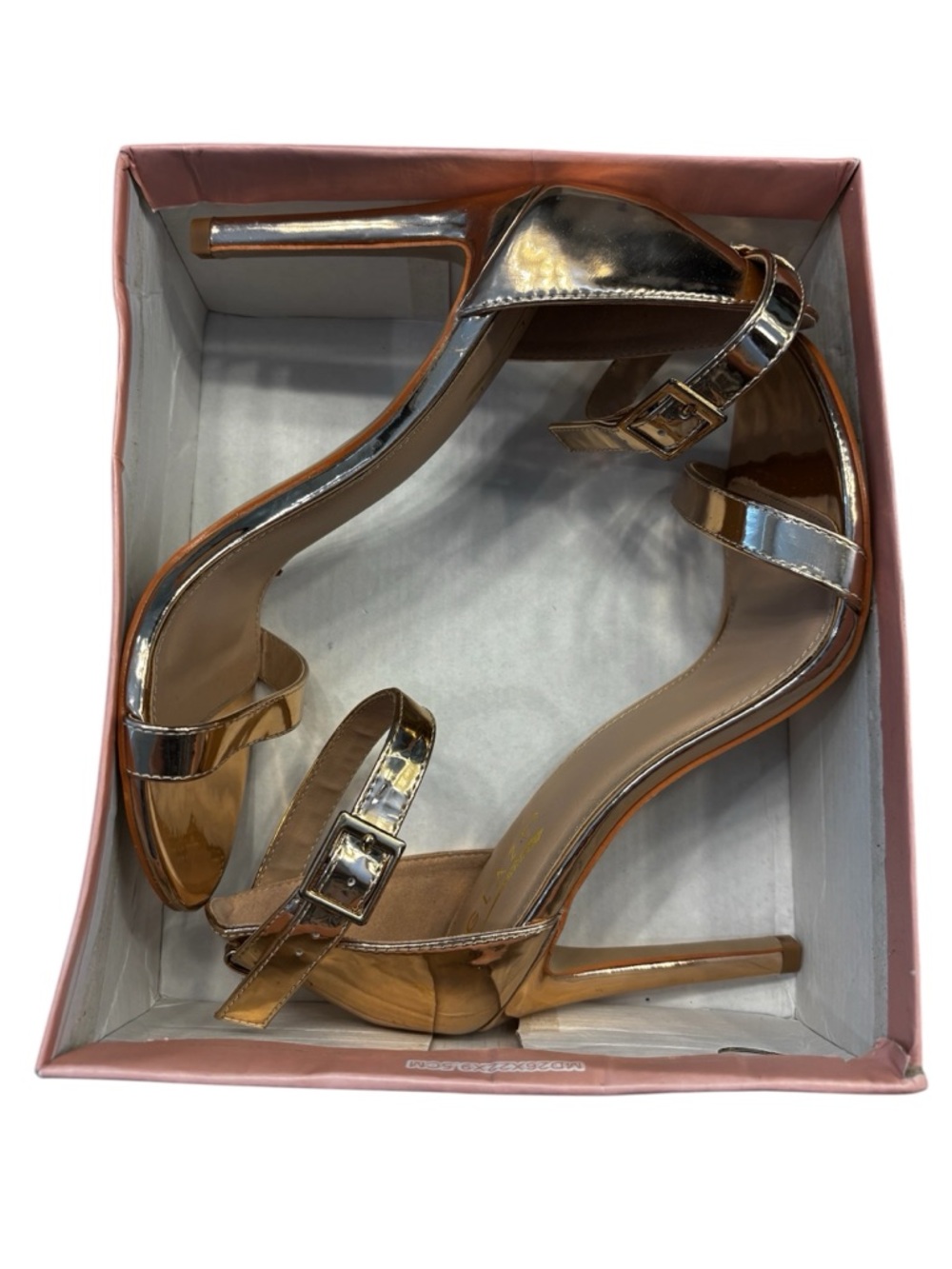 Rose Gold Ankle Strap Heels - Picture 5 of 5
